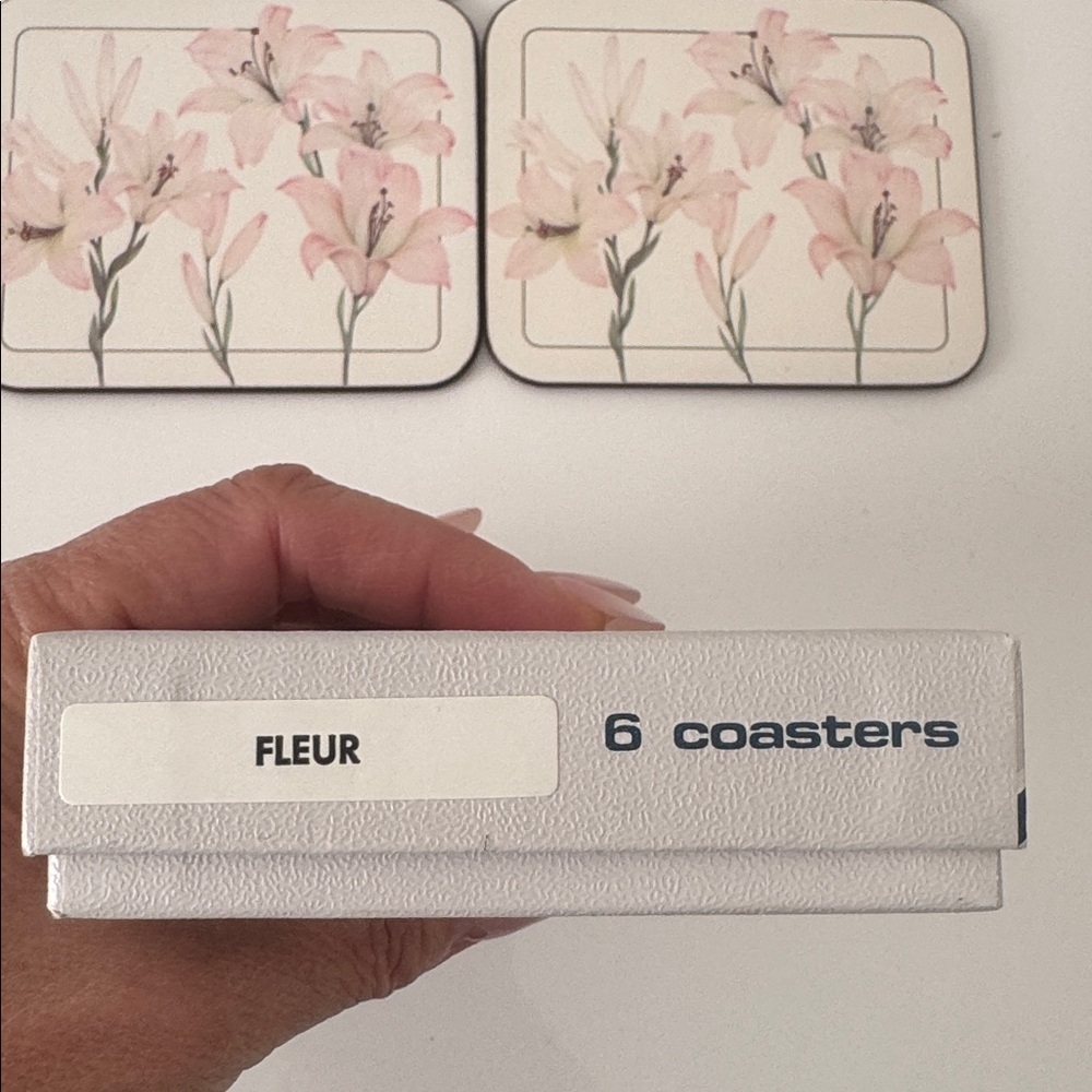 Jason Floral Lily’s Coasters Set of 6 - Picture 3 of 4
